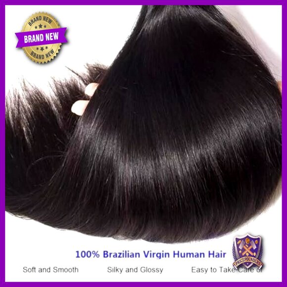 Straight Human Hair Bundles 14 16 18 Inch Brazilian Virgin Hair Extensions main image 4
